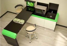 Transformable office – kitchen